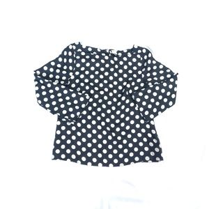 J. Crew black&white Polkadot long sleeve blouse